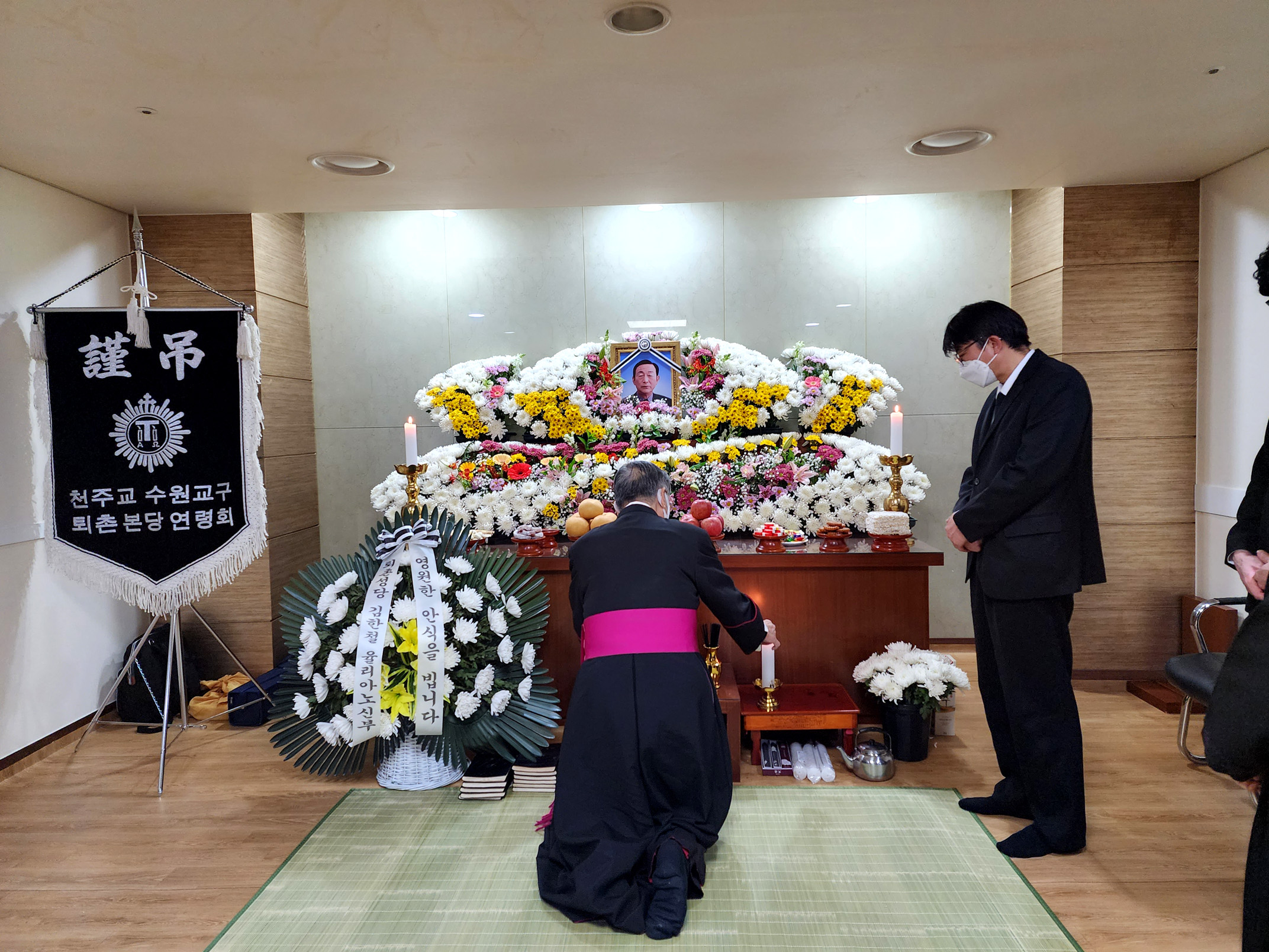 변기영 몬시뇰, 광주 삼육재활병원 장례식장, 퇴촌 전 천진회장 여인승 베드로 회장(독립운동가 여운형 4촌?) 선종, 향년 75세, 문상(2023.01.23)